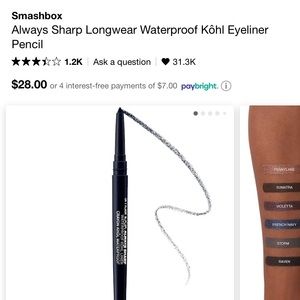 NEW Smashbox Always Sharp Waterproof Eyeliner